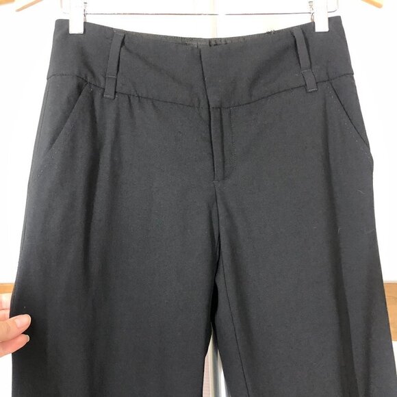 Banana REPUBLIC Martin Fit‎ Stretch Wool Black Flare Lined Pants Sz 2 - Picture 3 of 10